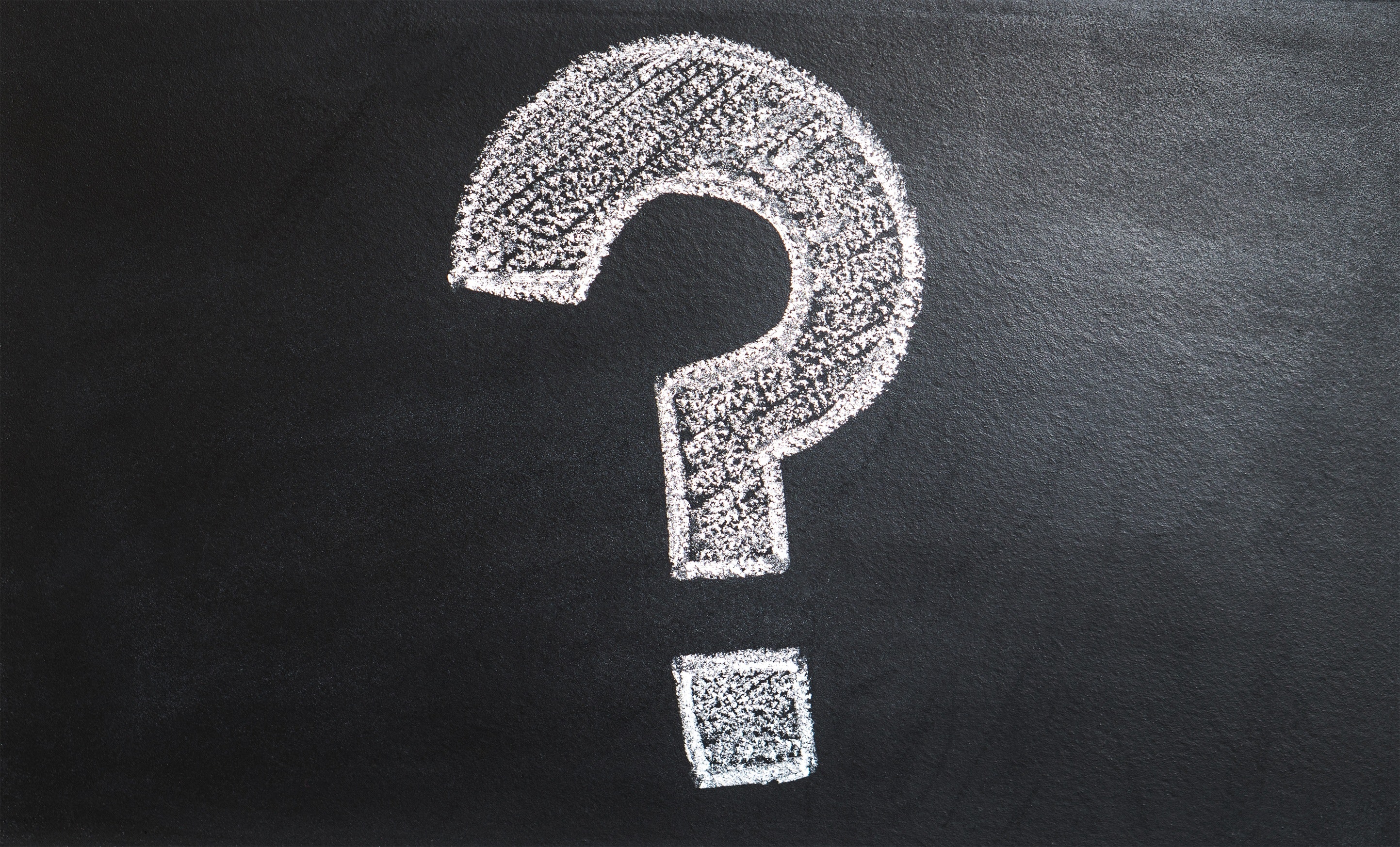 questionmark on chalkboard